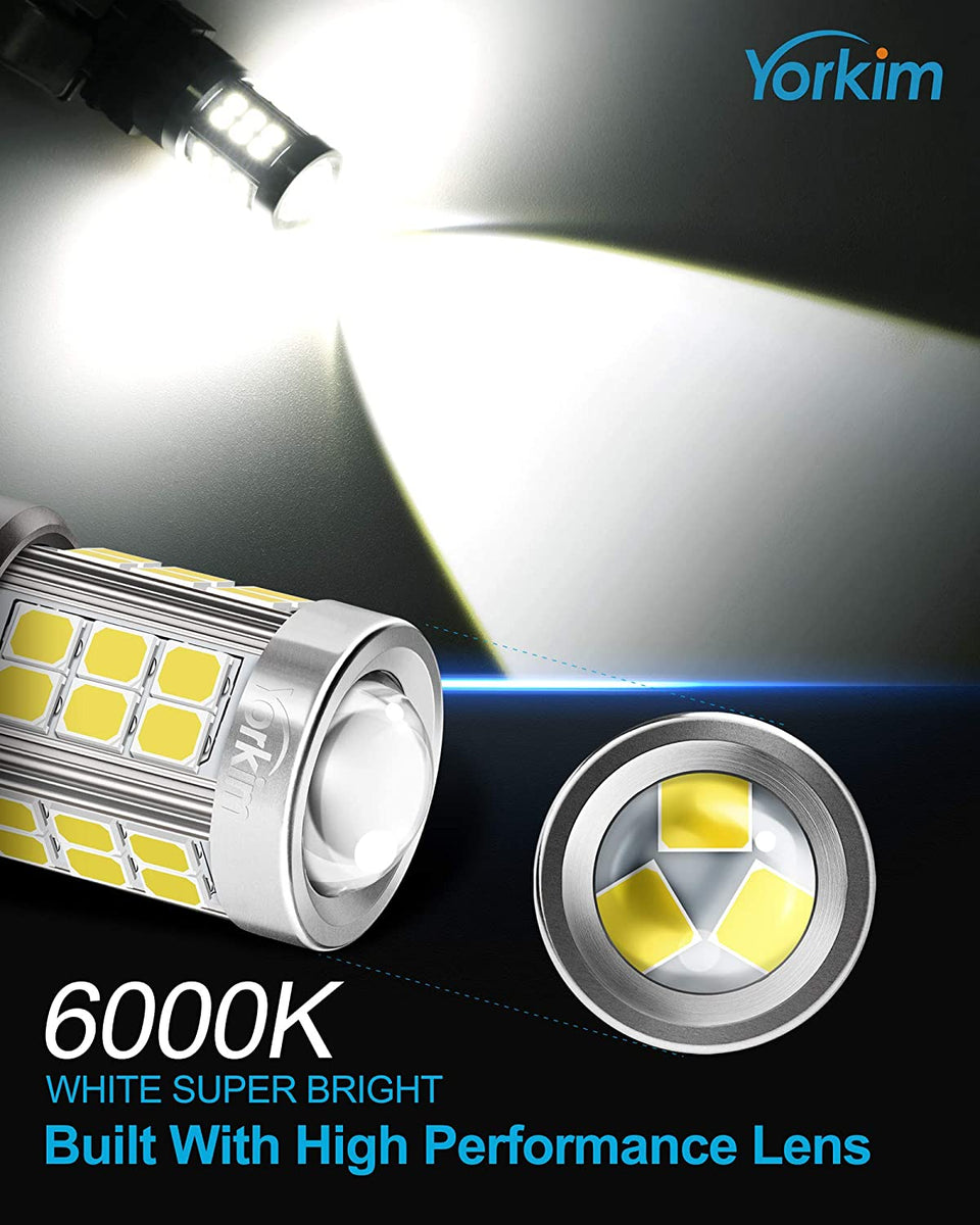 Yorkim 3157 3056 3057 4157 LED Bulb Replacement for led Reverse Blinke
