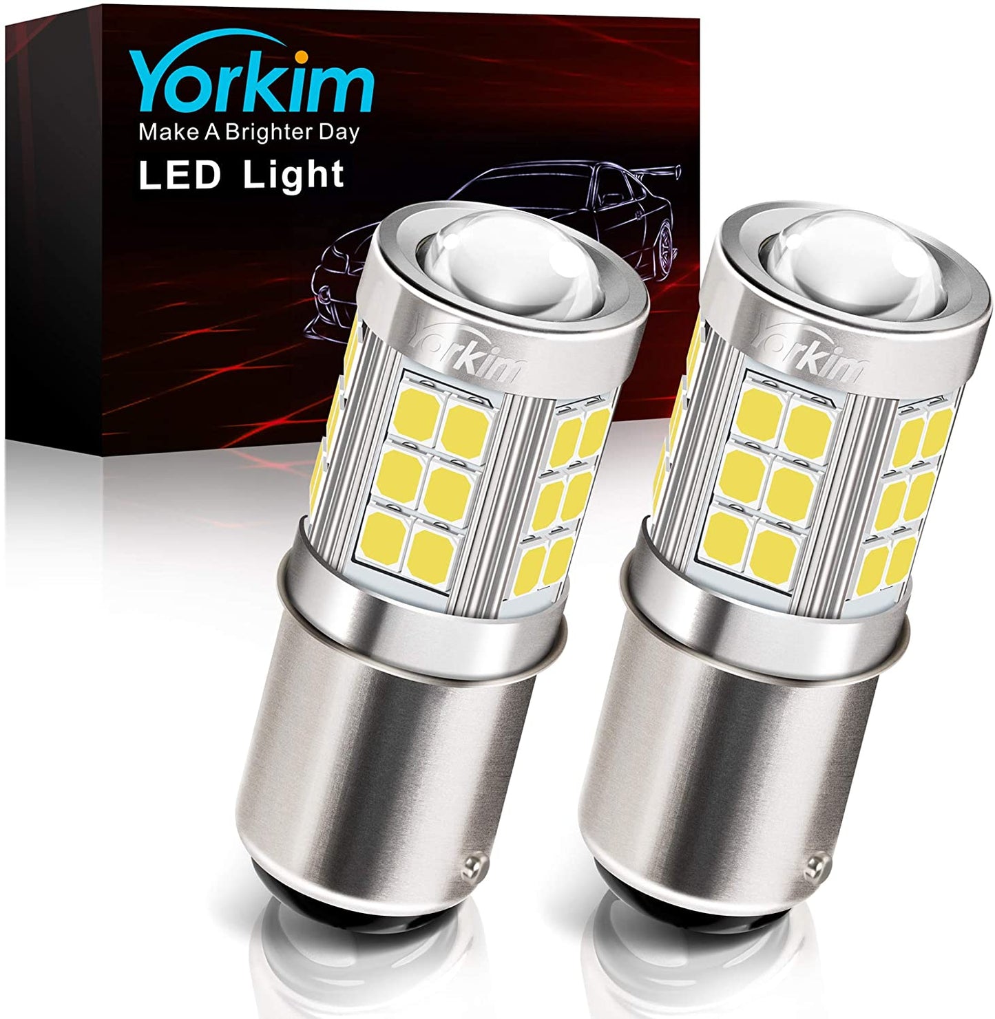 Yorkim 1157 LED Bulb 2357 2057 7528 BAY15D Led Reverse Blinker Brake Tail Lights