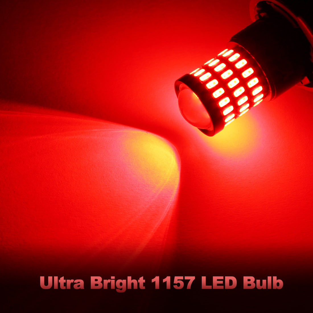 Yorkim 1157 LED Bulb 2057 2357 7528 BAY15D for Brake,Back Up,Reverse,Tail Lights, Pack of 2 (Red)