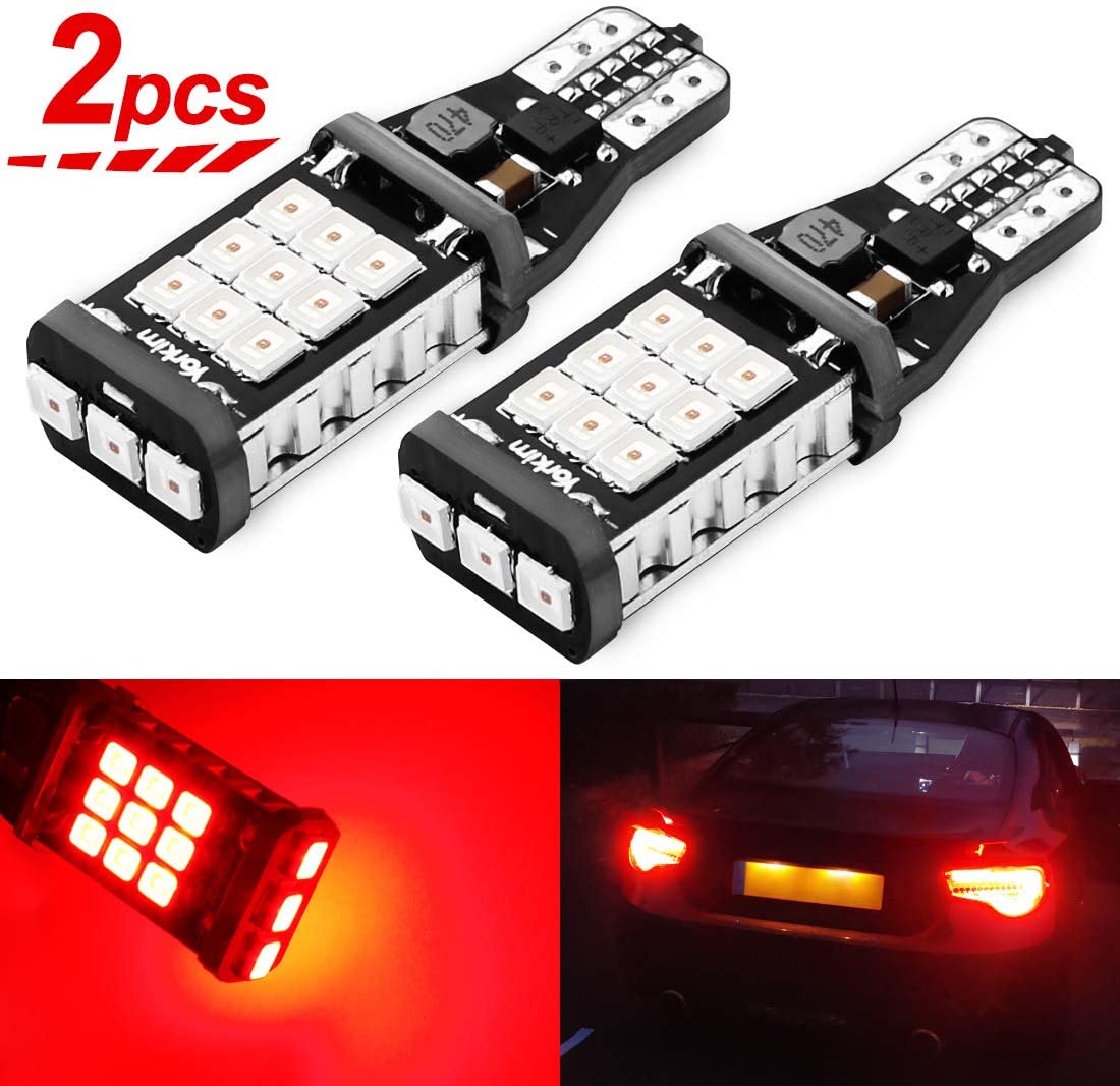 Yorkim 921 LED Bulb Error Free T15 led bulb Reverse Lights Backup Light 912 906 904 902 W16W bulb